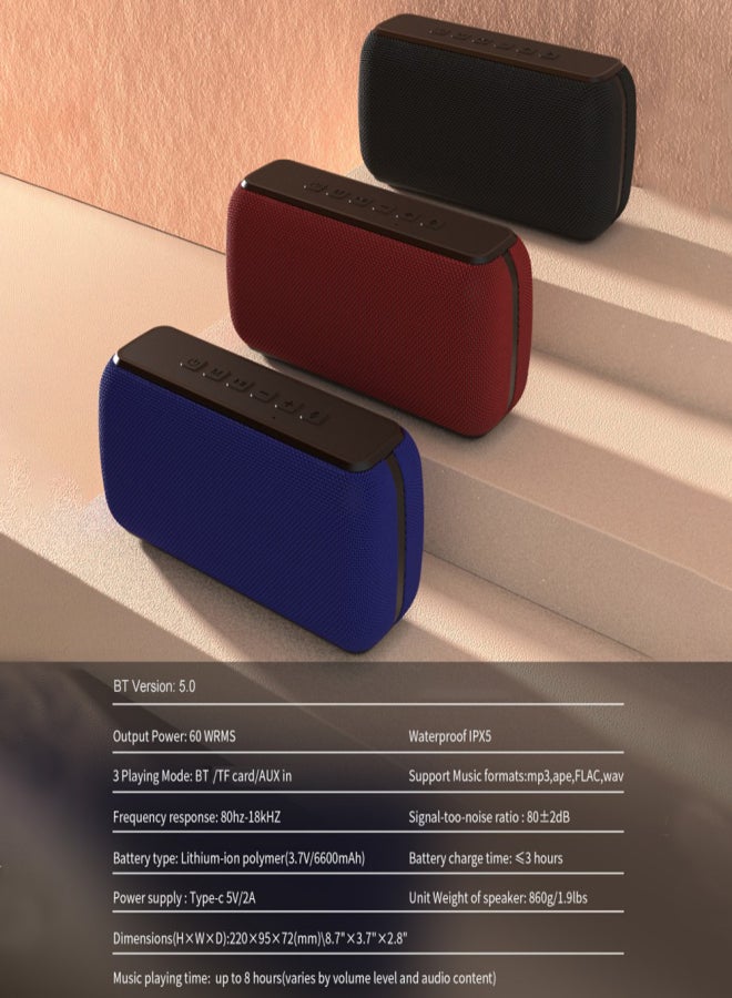 XDOBO X8II 60W Portable Wireless Speaker BT5.0 Technology IPX5 Waterproof Outdoor Speakers TWS Series Stereo Scene HiFi Sound AUX-in U Disk TF Card Long Playtime Subwoofer Portable Perfect for Party - Image 2