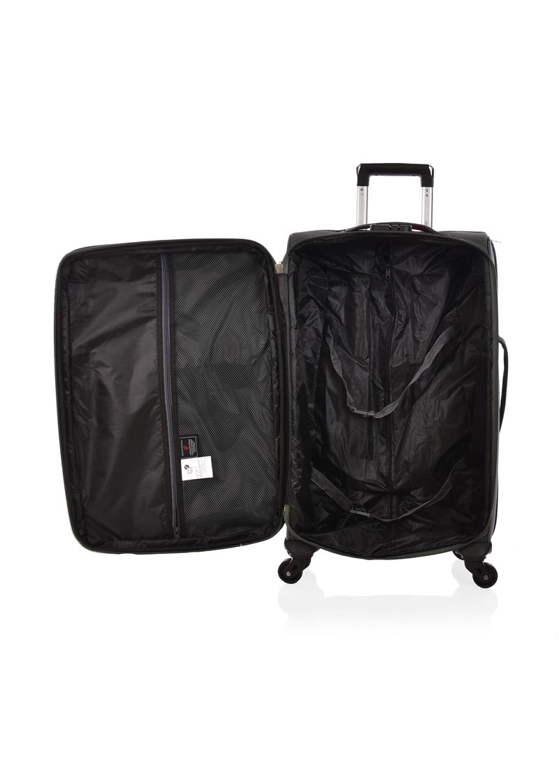 New Travel Luggage 3 Piece Sets Soft Trolley Travel Bag Lightweight Suitcase Sets Size 20/24/28 Inch Grey - Image 3