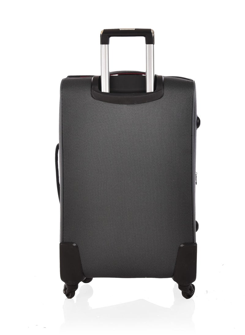 New Travel Luggage 3 Piece Sets Soft Trolley Travel Bag Lightweight Suitcase Sets Size 20/24/28 Inch Grey - Image 5