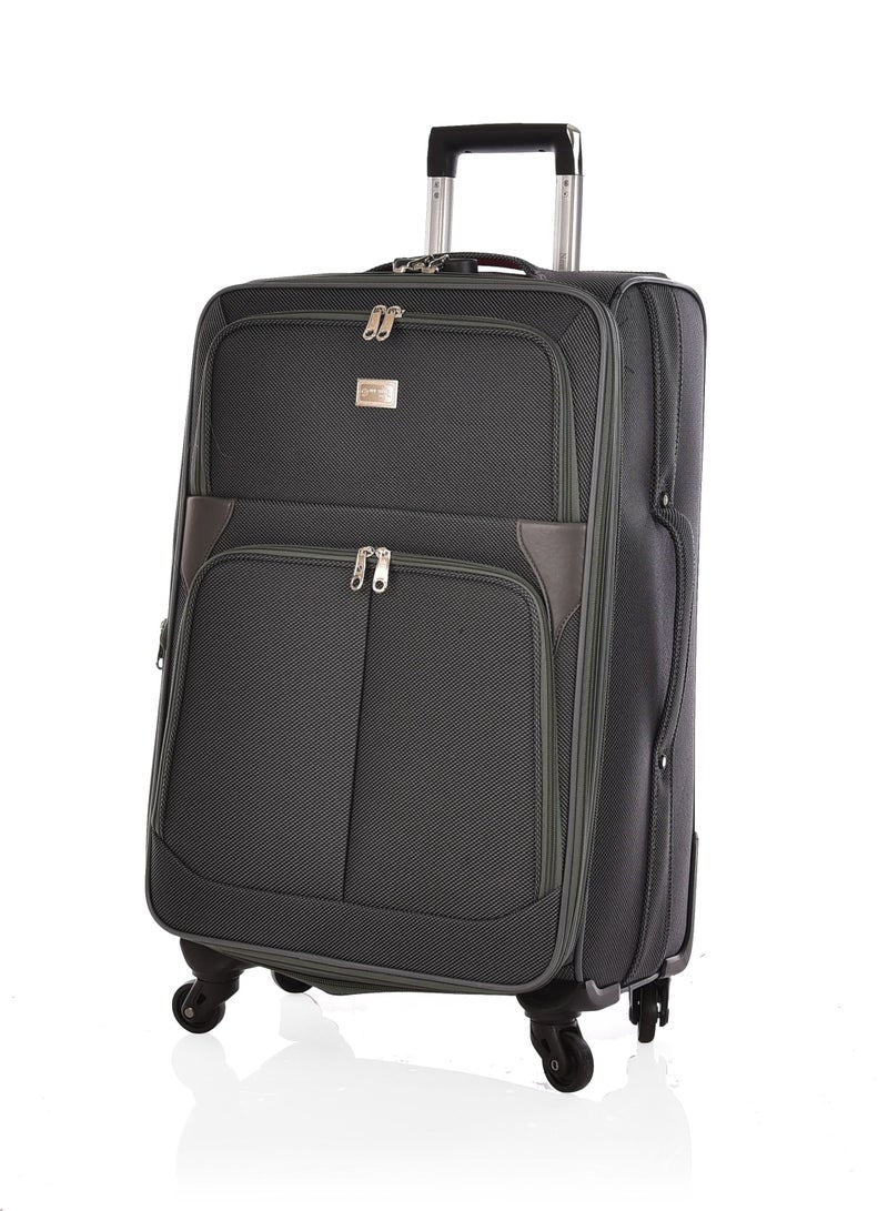 New Travel Luggage 3 Piece Sets Soft Trolley Travel Bag Lightweight Suitcase Sets Size 20/24/28 Inch Grey - Image 4