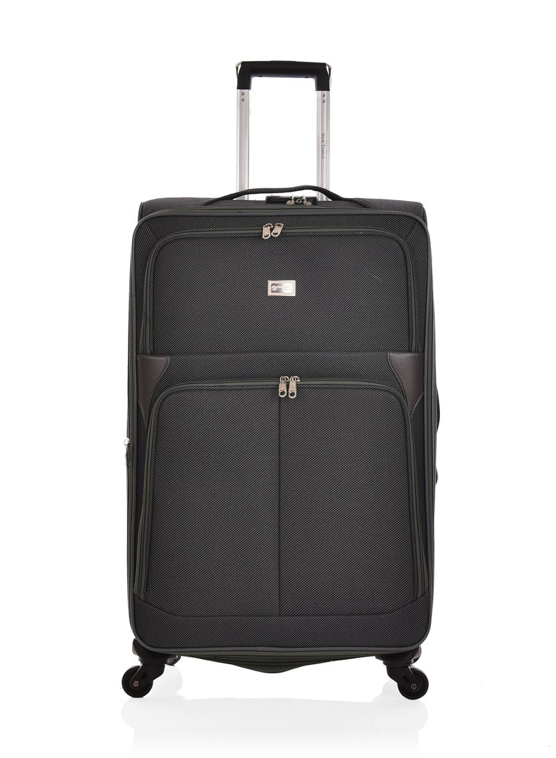 New Travel Luggage 3 Piece Sets Soft Trolley Travel Bag Lightweight Suitcase Sets Size 20/24/28 Inch Grey - Image 2