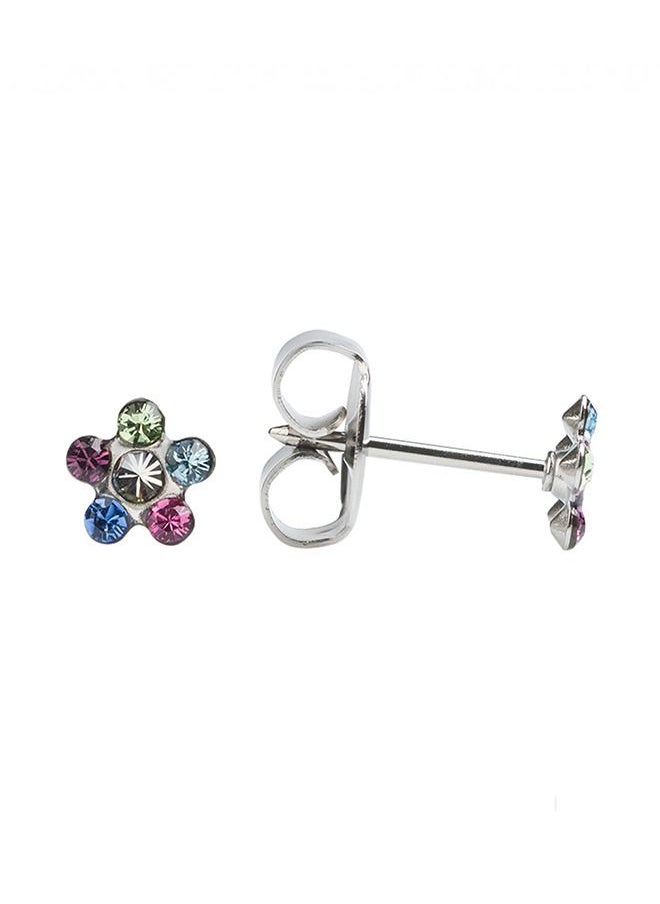 Studex - Daisy Rainbow Allergy free Stainless Steel Ear Studs For Kids - Image 1