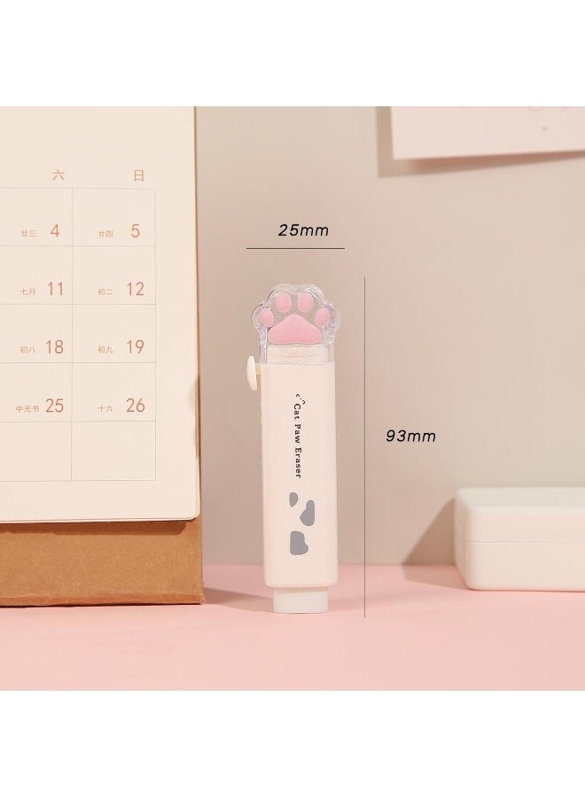 Generic 1pcs Cute Paw Eraser Mini Cat Claw Push Type Rubber Erasers for Pencil Cleaning Stationery School Student Gift Award 