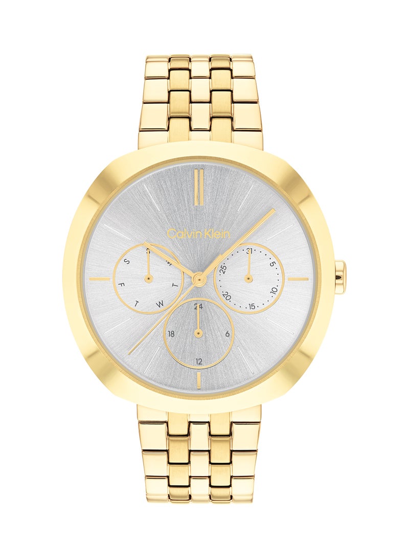 CALVIN KLEIN ساعة يد ستانلس ستيل بعقارب دائرية الشكل للنساء 25200336 - 38.5 ملم - Image 2