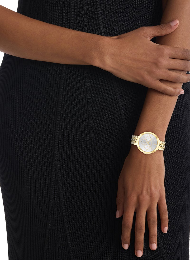 CALVIN KLEIN ساعة يد ستانلس ستيل بعقارب دائرية الشكل للنساء 25200336 - 38.5 ملم - Image 4