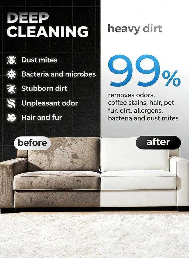 الحلم منظف سجاد، منظف سلكي جاف ورطب مع 6 فرش مختلفة، للسجاد/الستائر/مقاعد السيارات/الأرائك، 450 واط - Image 2