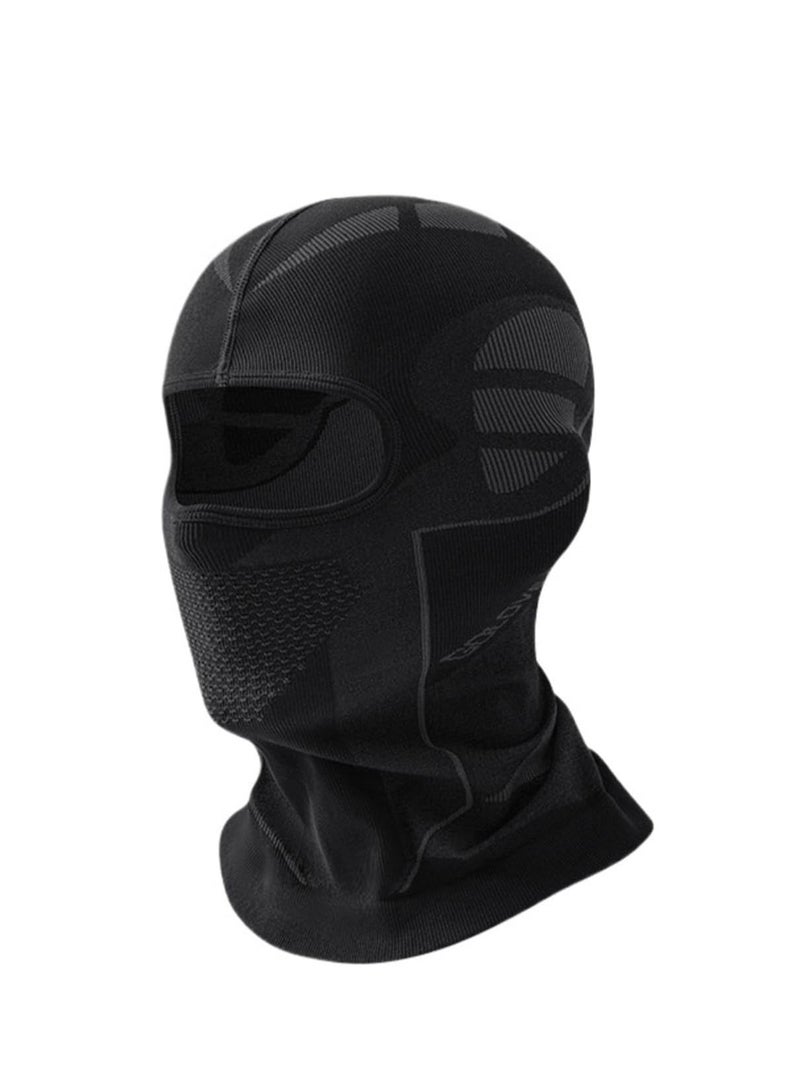 General Outdoor winter mask, motorcycle riding, windproof sports, skiing, face protection, velvet scarf, warm headgear, mask (black)  - Image 1