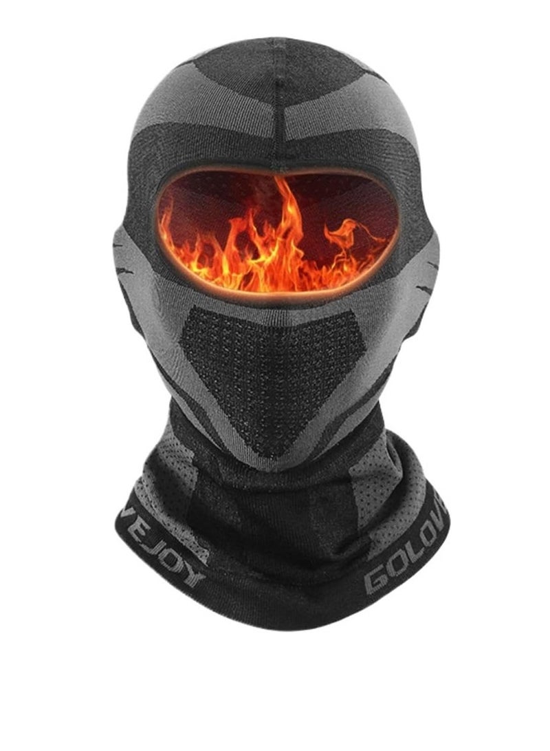 General Outdoor winter mask, motorcycle riding, windproof sports, skiing, face protection, velvet scarf, warm headgear, mask (black)  - Image 3