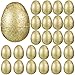 Simgoing 24 Pcs Glitter Easter Eggs Plastic Easter Fillable Hinged Eggs Bulk 23 Inch for Hunt Basket Stuffer Surprise Party Favor Treats GiftsYellow - Image 2