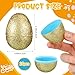 Simgoing 24 Pcs Glitter Easter Eggs Plastic Easter Fillable Hinged Eggs Bulk 23 Inch for Hunt Basket Stuffer Surprise Party Favor Treats GiftsYellow - Image 4