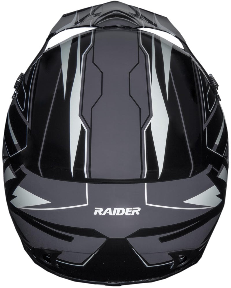 Raider 2121915 RX1 Black/Silver Large Adult MX Off-Road Helmet - Image 4
