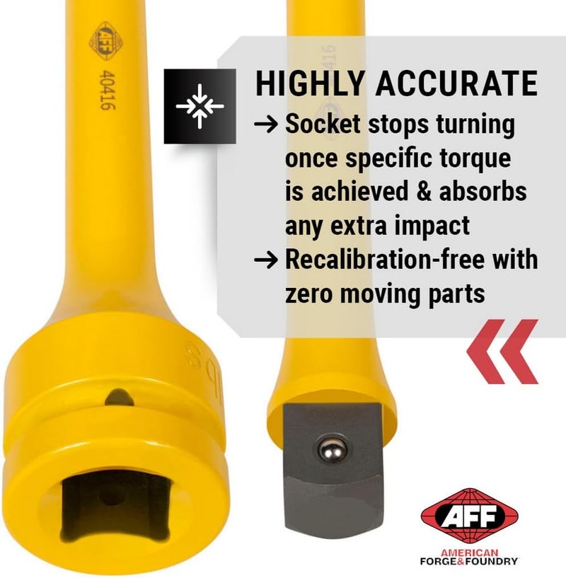 AFF Torque Limiting Extension, 1" Drive, 475 ft/lbs, Yellow, 40416 - Image 2