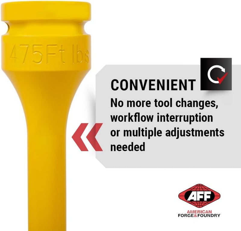 AFF Torque Limiting Extension, 1" Drive, 475 ft/lbs, Yellow, 40416 - Image 4