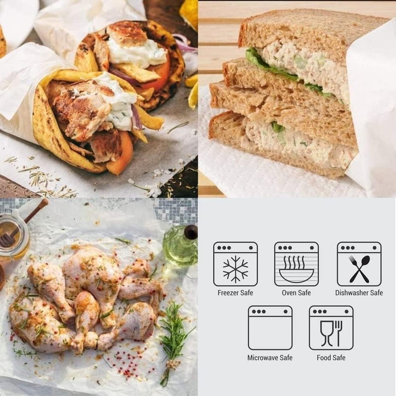 Magic Providers Eco-Friendly Butter Paper Roll - 1 Kg Roll (96 Metre)|Chapati Wrap|Paper Foil|Burger Wrap|Reusable Food Wrap|Lunch Box Safe|Butter Paper Roll for Roti,Paratha Sandwich Wrap, Standard - Image 2