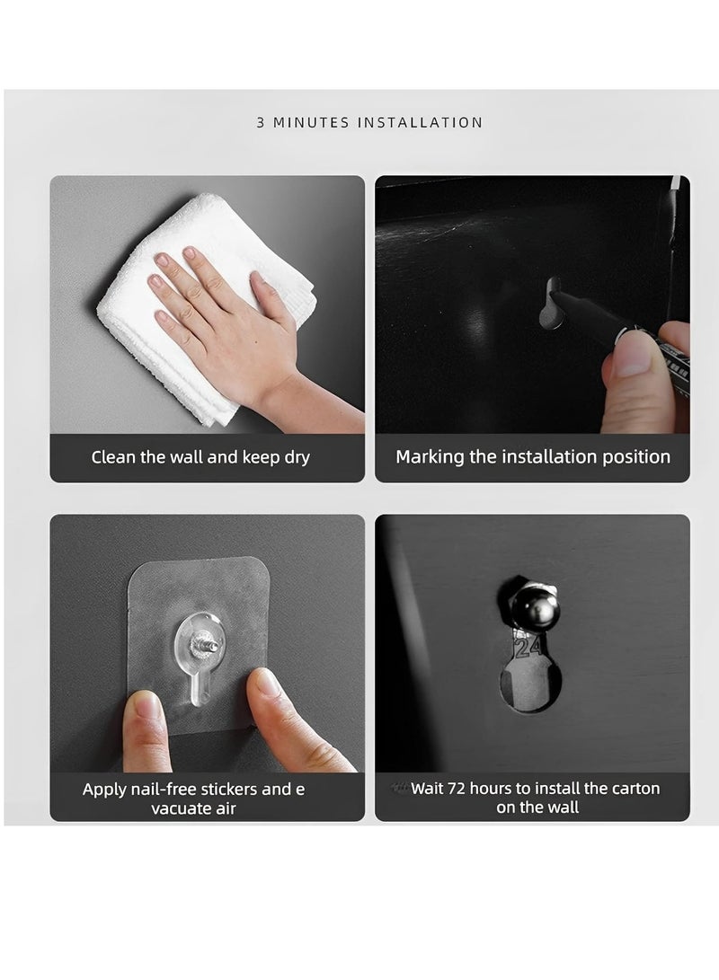 عام حامل ورق التواليت, حامل لفة المرحاض جدار جبل مع حامل رائحة, الفولاذ المقاوم للصدأ حامل مسح قابل للغسل لتخزين الحمام, أسود غير لامع - Image 5