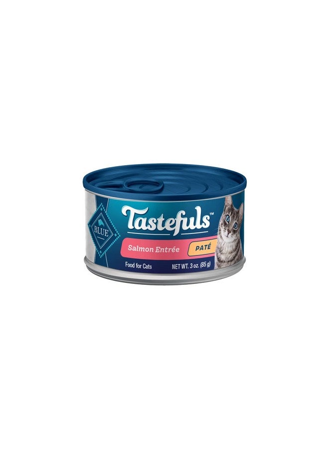 Blue Buffalo Tastefuls Wet Cat Food Paté, Made With Natural Ingredients | Salmon Entrée, 3Oz. Cans (24 Count) - Image 1