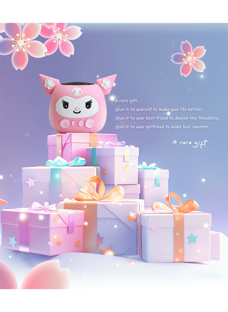 Children Wireless Bluetooth Speaker, Waterproof Mini Portable Outdoor TF Card FM Radio Cartoon Cute Kuromi Gift Speaker,   Children's birthday gift - Image 1