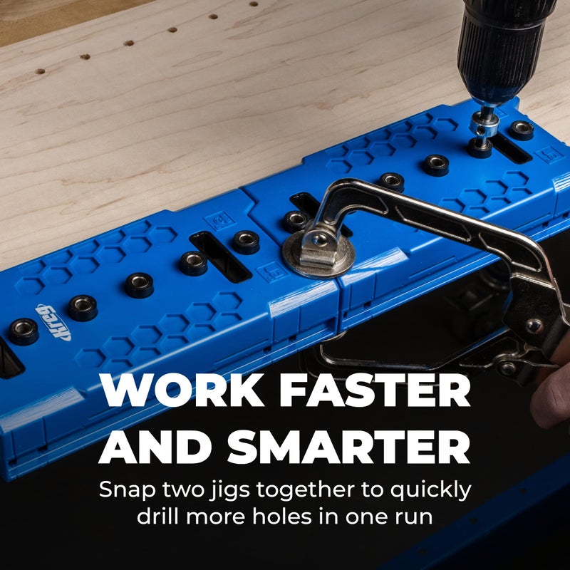 Kreg KMA3225 Shelf-Pin Jig 1/4" (6 mm) - Shelf Pin Drilling Jig - Create Perfect Holes for Wobble-Free Shelves - Drill Guide for Straight Holes - Image 5