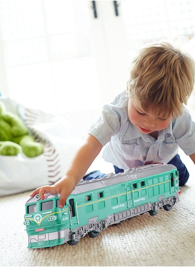 GROIC Classic Green Train Toys with Sound & Light, Inertial Driving, Early Education Toys, Birthday Gifts For Kids  - Image 5