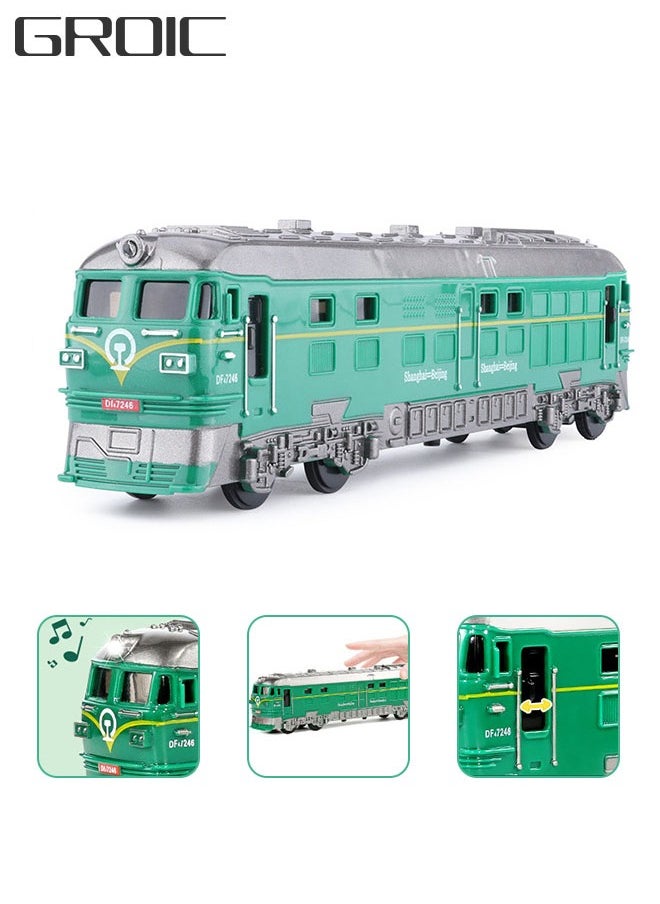 GROIC Classic Green Train Toys with Sound & Light, Inertial Driving, Early Education Toys, Birthday Gifts For Kids  - Image 1