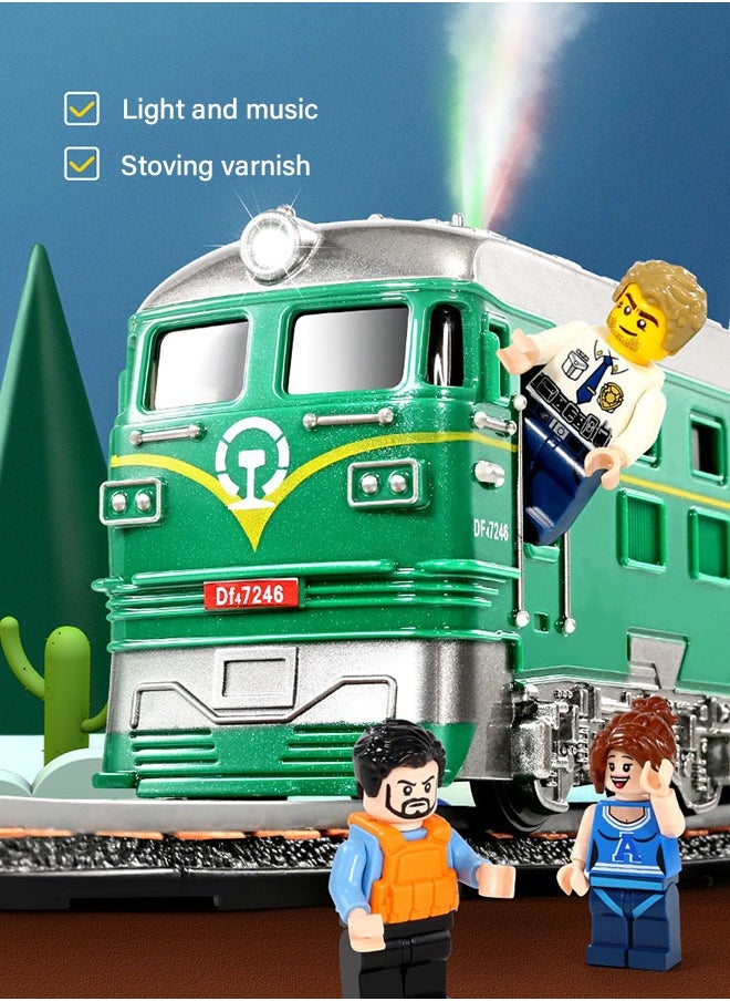 GROIC Classic Green Train Toys with Sound & Light, Inertial Driving, Early Education Toys, Birthday Gifts For Kids  - Image 4