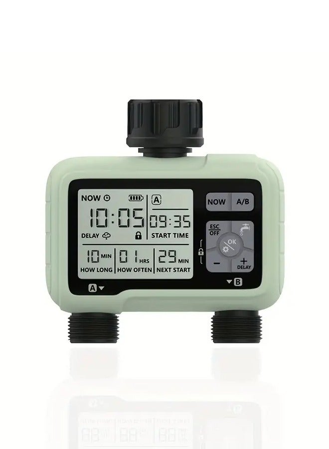 تايمي مؤقت ذكي للري بنظام مزدوج للتحكم التلقائي بالري في الحديقة أو الفناء الخارجي - Image 2