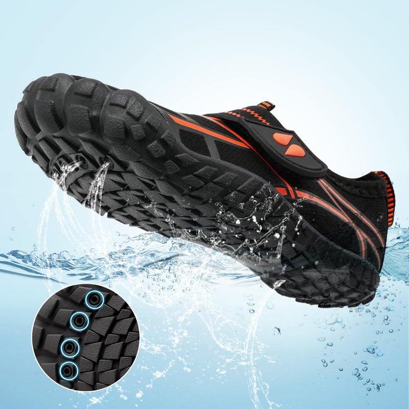 Stelle Kids Water Shoes Boys Girls Swim Hiking Aqua Socks Quick Dry Toddler Barefoot Shoesï¼ˆBlackï¼Œ13MLï¼‰ - Image 5