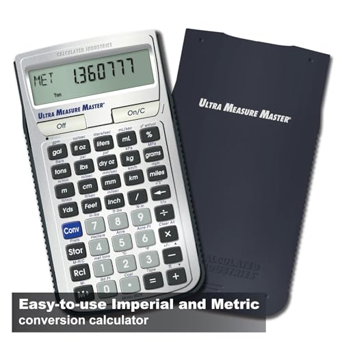 Calculated Industries 8025 Ultra Measure Master Professional Grade U.S. Standard to Metric Conversion Calculator Tool for Engineers, Architects, Builders, Scientists and Students | 60+ Units Built-in, Silver - Image 2