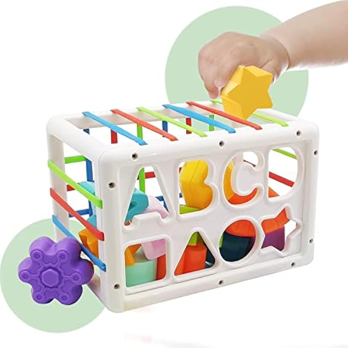 BABY SHAPE SORTER TOYS FOR 6 MONTHS PLUS, 1ST BIRTHDAY GIFTS FOR BABY BOYS GIRLS, BABY SENSORY TOYS FOR 12 MONTHS, MONTESSORI TODDLER TOYS FOR BABY AGE 1-2, BABY TOYS FOR 18 MONTHS - Image 5