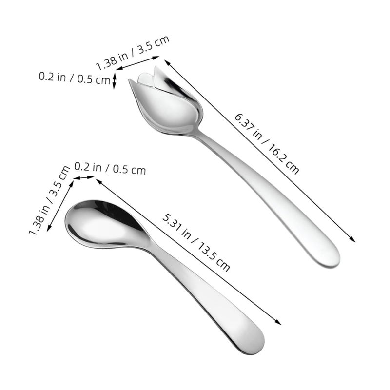 Stainless Steel Angled Utensils Set For Elderly Disabled Feeding Assistance - Image 5
