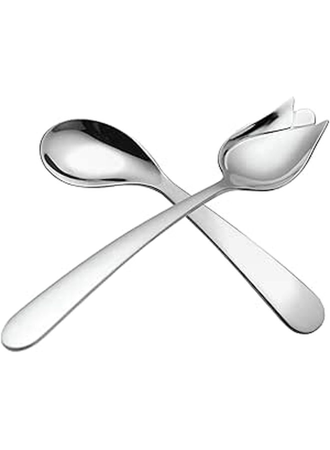 Stainless Steel Angled Utensils Set For Elderly Disabled Feeding Assistance - Image 1