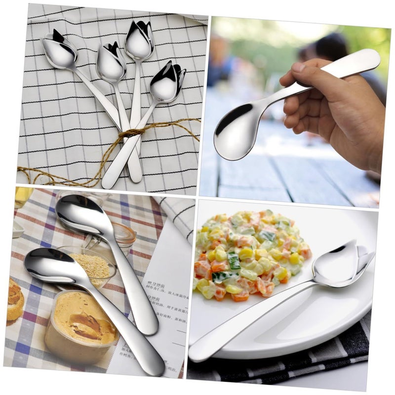 Stainless Steel Angled Utensils Set For Elderly Disabled Feeding Assistance - Image 4