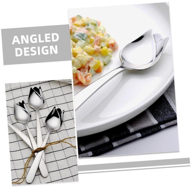 Stainless Steel Angled Utensils Set For Elderly Disabled Feeding Assistance - Image 3