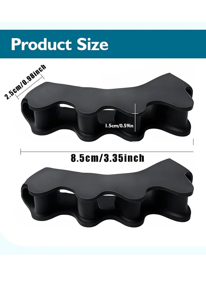 ٤ قطع من فواصل أصابع القدم للنساء والرجال، فواصل أصابع القدم للعناية بالقدمين، مصحح إبهام القدم الأروح، مقوم إصبع القدم المطرقية، التهاب اللفافة الأخمصية - Image 2