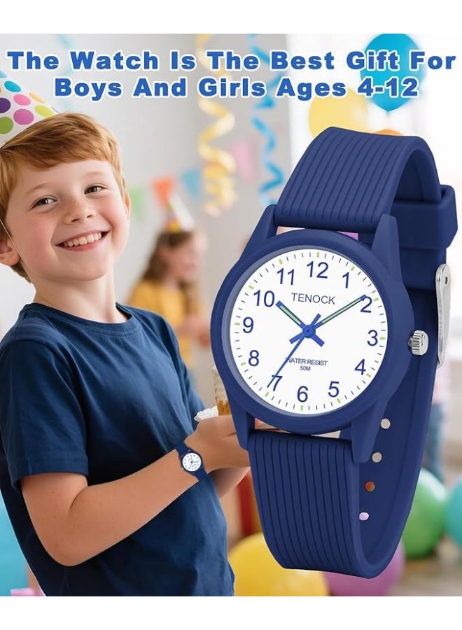 Kids Analog Watches for Girls Boys Watches with Soft Band Learning Time 50M Waterproof Children Watch Easy to Read for Ages 4-12 Kids Gift - Image 4