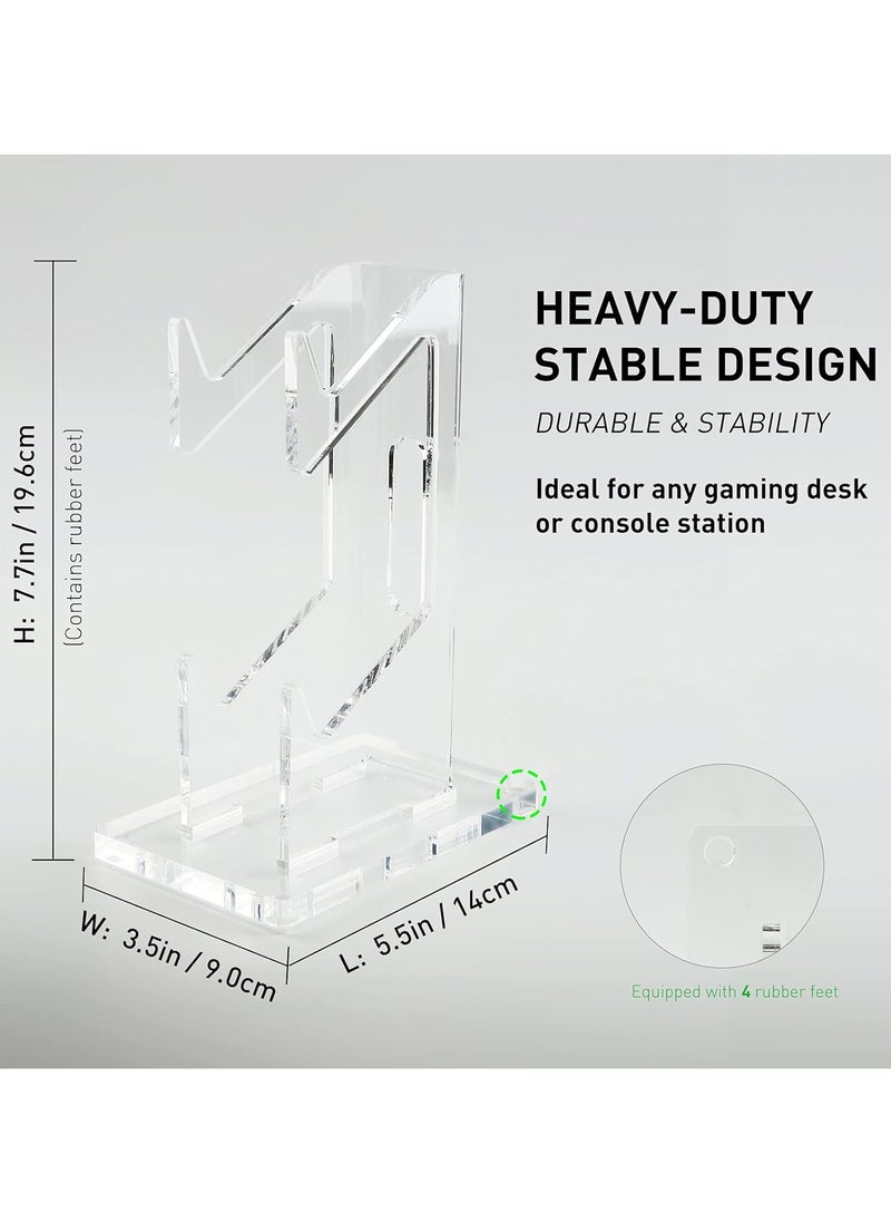 TPGP Dual Controller Holder Gaming Accessories, Suitable for Almost All Controllers, Controller Stand for Xbox ONE PS4 PS5 STEAM PC (Crystal Clear)  - Image 2