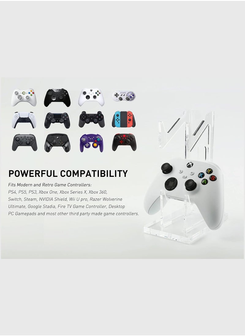 TPGP Dual Controller Holder Gaming Accessories, Suitable for Almost All Controllers, Controller Stand for Xbox ONE PS4 PS5 STEAM PC (Crystal Clear)  - Image 4