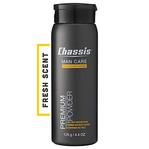 Chassis Premium Body Powder for Men, Whole Body Deodorant, Odor-Absorbent, Talc-Free Anti-Chafing Powder for Groin & Sensitive Skin, Friction Defense & Odor Control, Original Fresh Scent - Image 1