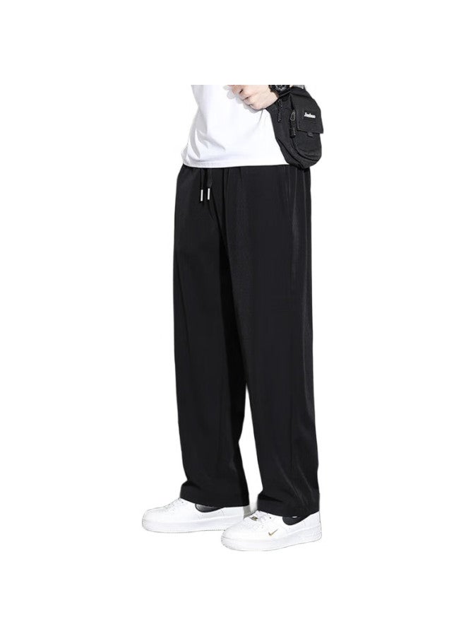 GENIOLAMODE Men'S Casual Pants From Semir Group, Korean Style Loose Straight-Leg Commuting All-Match Belted Trousers, Simple And Comfortable Men'S Pants - Image 2