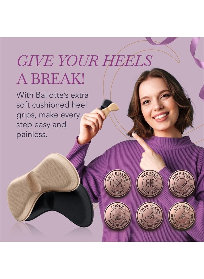 Ballotte Silicone Heel Protector - Heel Grips Heel Pads Shoe Pads Shoe Inserts for Women Heels - Shoe Inserts for Shoes That are Too Big High Heel Cushion Inserts Women (Heel Grips 12pk Multicolor) - Image 2