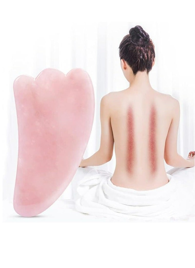 Generic 2pcs Gua Sha Board Rose Quartz Eye Cream Applicator, Eye Massage Wand, Acupuncture Pen Face Point Treatment Relaxing Gua Sha Scraping Therapy Tool Women for Facial Massager  - Image 5