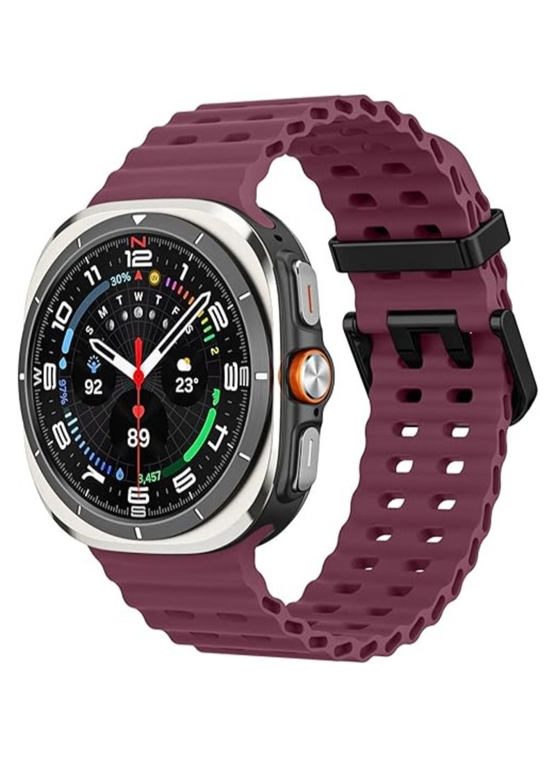 Rugged Band Compatible with Samsung Galaxy Watch 7 Ultra Band 47mm, Soft Silicone Sport Waterproof Strap Marine Bands for Galaxy Watch Ultra 2024 for Men & Women - Image 1