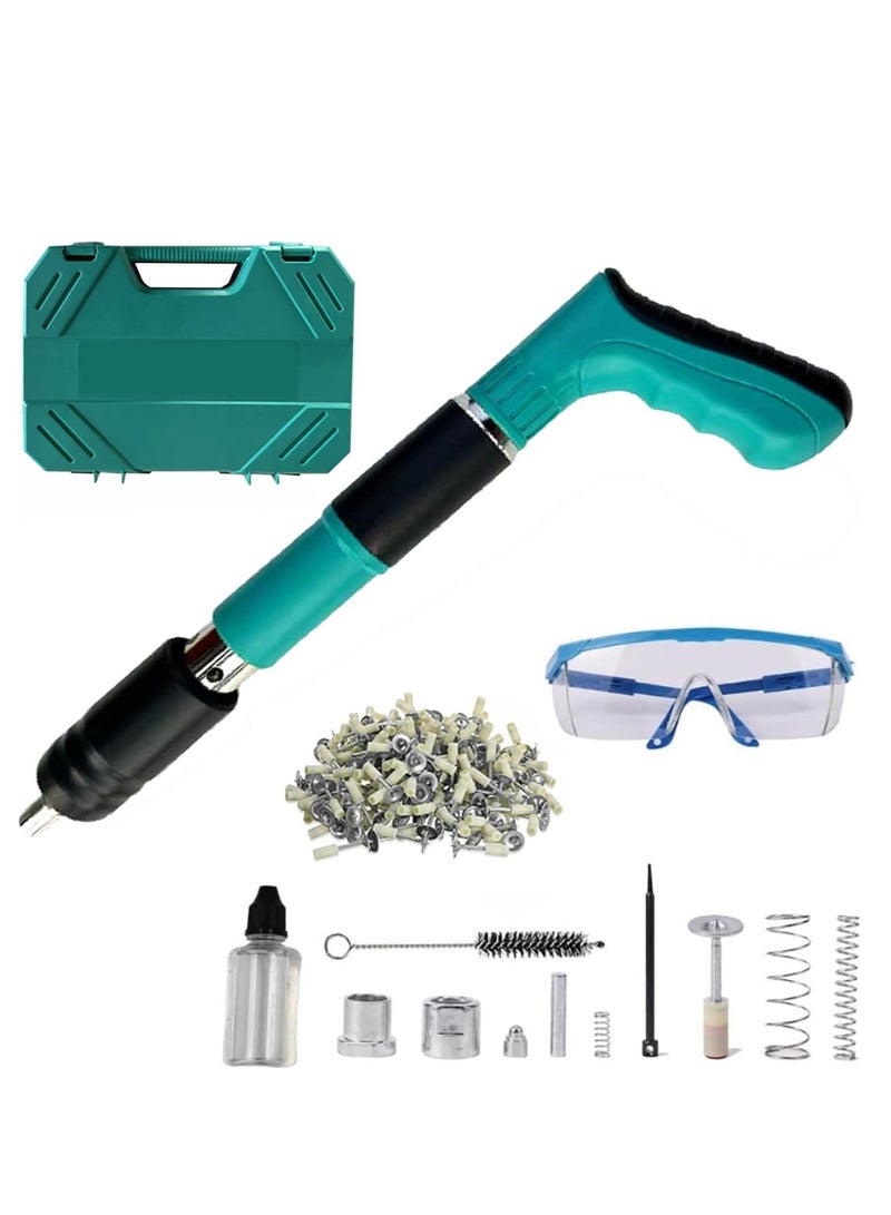 Steel Nail Gun with Steel Nails.Manual Concrete Nail Guns for Carpentry, Home Decoration, Building Maintenance, and DIY Projects  - Image 1