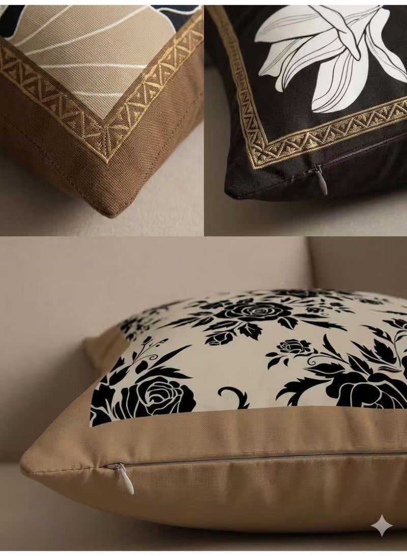 slendorlife 4-Piece 45 × 45 cm (18 × 18 Inch) Modern Decorative Cushion Cover Set | Sofa Pillow Covers for Living Room, Car & Bed - Image 4