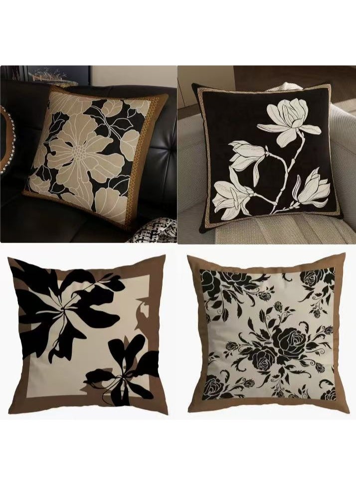 slendorlife 4-Piece 45 × 45 cm (18 × 18 Inch) Modern Decorative Cushion Cover Set | Sofa Pillow Covers for Living Room, Car & Bed - Image 2