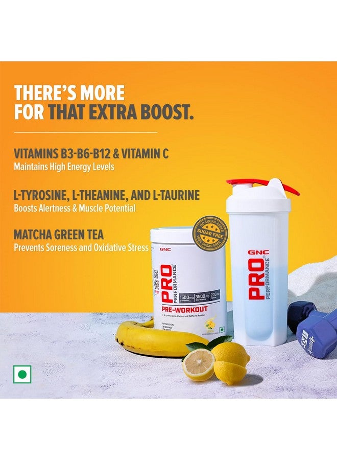 GNC جي إن سي برو بيرفورمانس قبل التمرين | 360 جرام | 30 حصة | يعزز الطاقة والقدرة على التحمل | يحسن التركيز | يعزز التعافي | 1.5 جرام L-أرجينين | 3.5 جرام بيتا-ألانين | 0.2 جرام كافيين | ليمون - Image 3