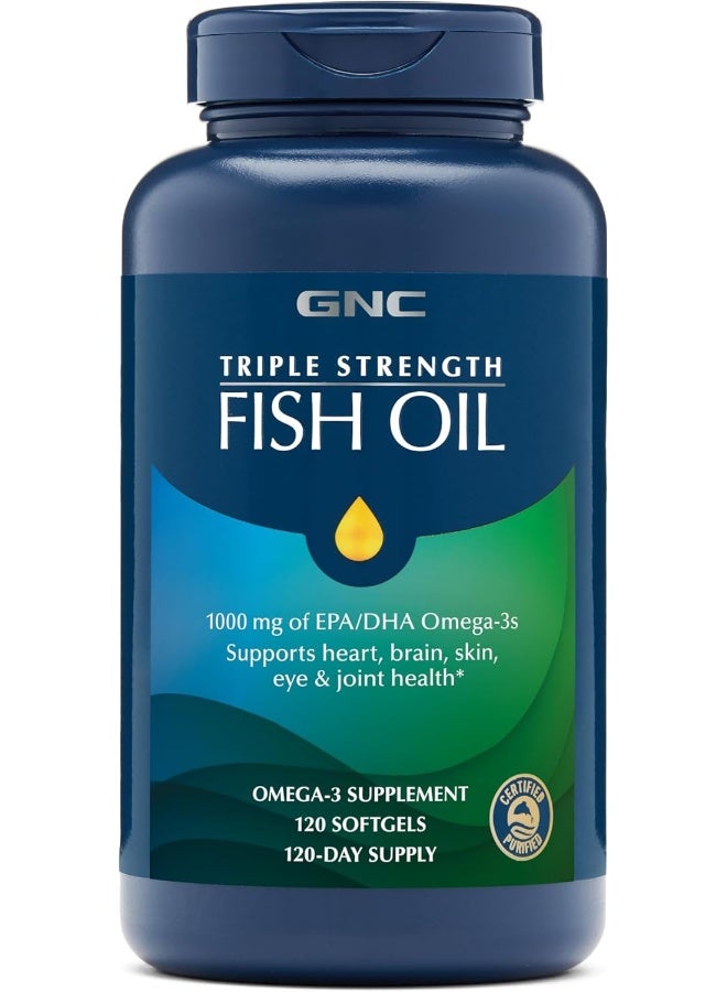 GNC Triple Strength Fish Oil Supplement - Image 1