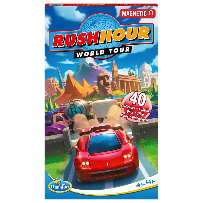 ThinkFun Rush Hour World Tour Magnetic Travel Puzzle - Embark on a Global Adventure of Logic and Strategy in a Compact Travel Edition - Image 5