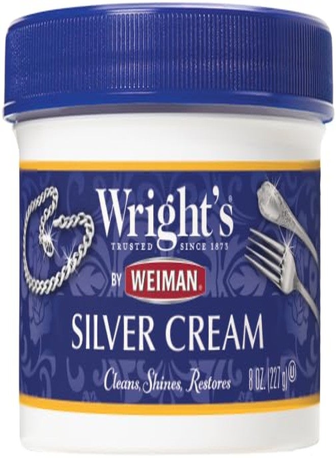 Wright's Silver Cleaner and Polish Cream, 8 Ounce, Gently Clean and Remove Tarnish for Jewelry, Pewter, and Sliver Without Scratching, Ammonia Free - Image 1