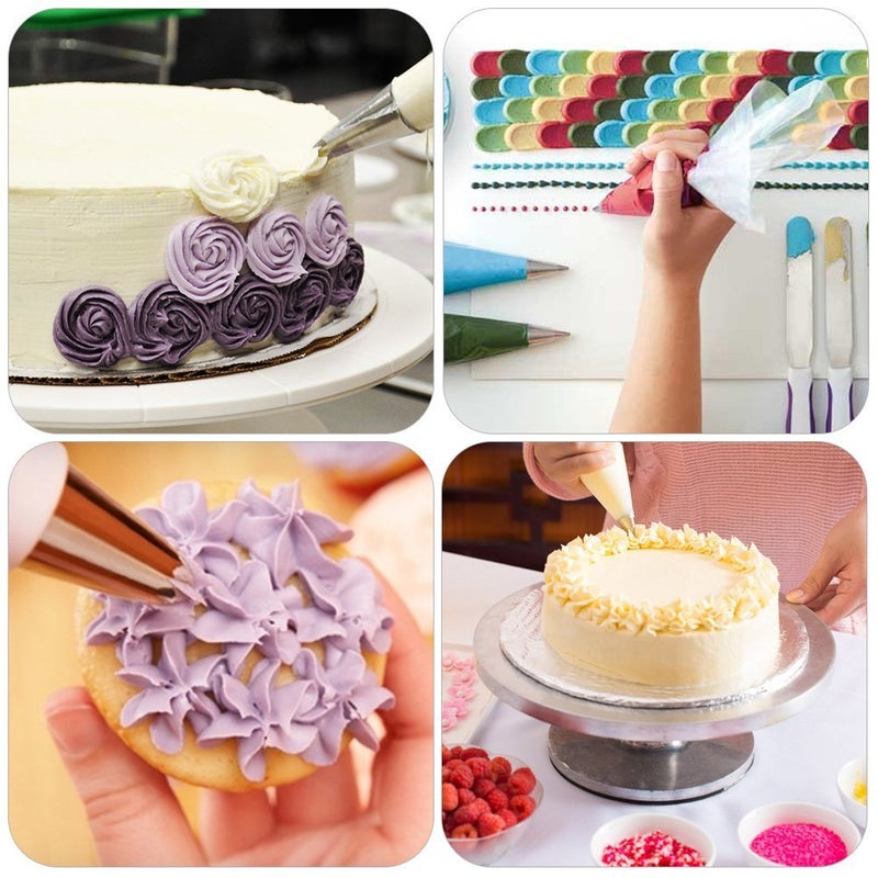hpk Plastic Cake Decoration Tools with Full Rotating Round Table and Accessories Multicolour 31 piece - Image 3